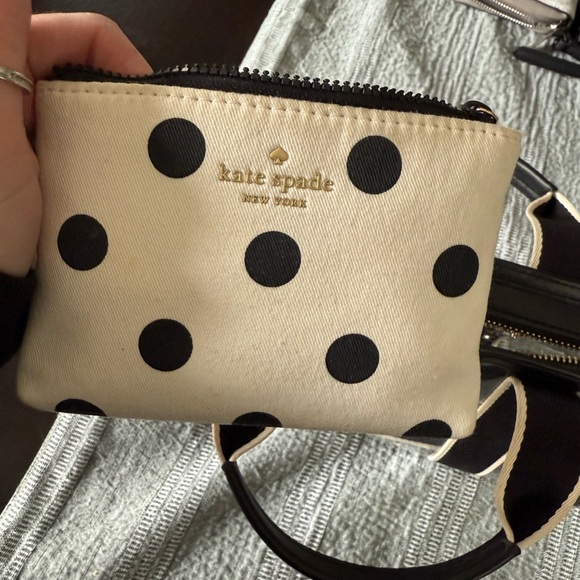 Kate Spade Black and Cream Polka Dot Clear Tote - Picture 2 of 3